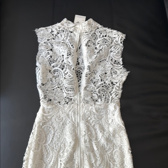 Elegant White Lace Dress white - Picture 6 of 6